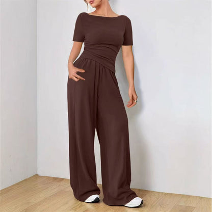 ⏳ Zadnji dan - 50% popusta ✨ [40–80 kg] Elegantni jednobojni pamučni set kratkih rukava - širok i ležeran ✅ Plaćanje pouzećem dostupno