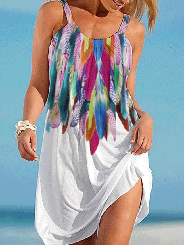 ¡Oferta! [S-5XL] Vestido playero de verano para mujer con estampado, ideal para viajes y vacaciones. 