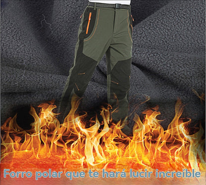【💥Alta calidad】【S-5XL】Pantalones de senderismo para hombre, suaves, impermeables, a prueba de viento, transpirables, cálidos y gruesos, de polar para deportes al aire libre.