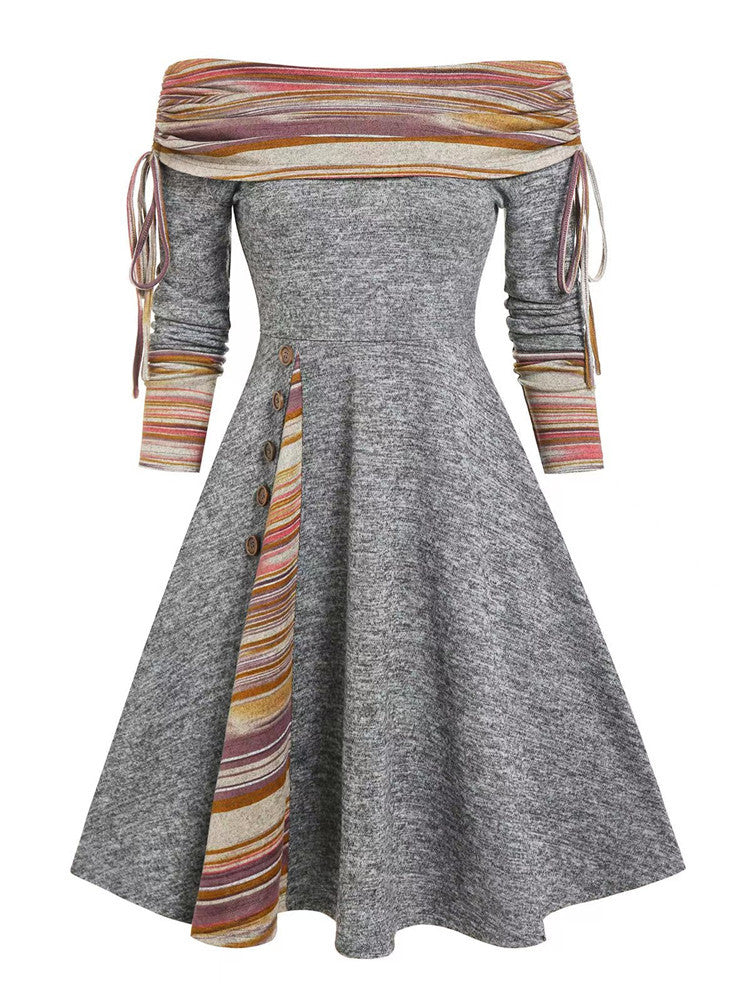👗2025 jesensko-zimska nova moda jedno-ramena haljina s dugim rukavima【S-3XL】iskoristite 50% popusta 👗✨