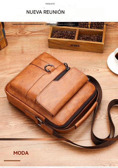 🔥Nueva promoción 50% de descuento 👜 Bolsa moderna y casual de cuero para hombre, gran capacidad