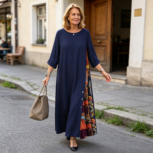 ULWOUH | Visoka kvaliteta: Ženska haljina s vintage printom (M-5XL) - Plaćanje pouzećem dostupno