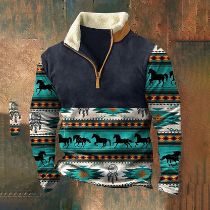 👕【35% de descuento】【S-4XL】Otoño e invierno 2024, suéter cálido de manga larga para hombre de moda con estampado 3D -3778396 