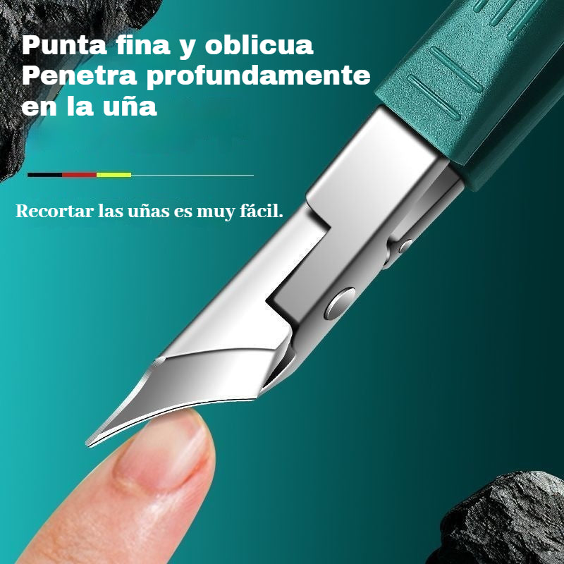🔥【Set de 3 piezas】✂️💅Nuevo cortaúñas ultrafino inclinado para manicura casera