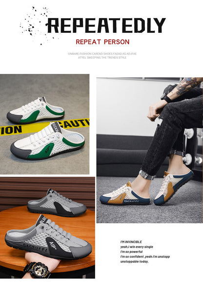 🔥Últimos 2 días 40% de descuento【39-44】Zapatillas deportivas suaves y transpirables de alta calidad para hombre, pantuflas casuales 