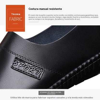 👞Nuevos zapatos casuales británicos con suelas suaves ✅ hechos a mano con cuero seleccionado ✅ resistentes al desgaste y transpirables