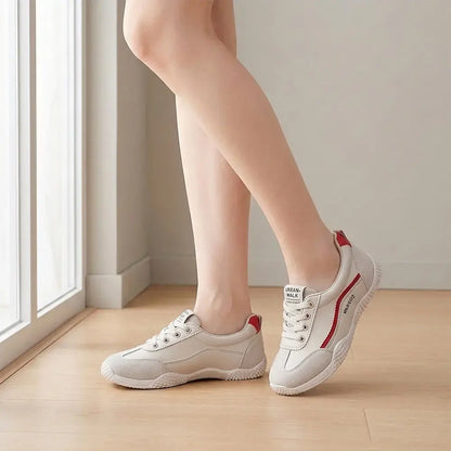 【35-40】👟Ženske tenisice njemačkog stila s okruglim vrhom – lagane, prozračne, ravne, cipele za svaki dan – klasičan bijeli dizajn