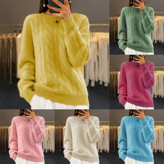 Ograničena ponuda, 41% popusta! 【S-3XL】🤩 Novi retro pleteni puloveri s okruglim izrezom za jesen i zimu, moderni puloveri, mogu se nositi kao osnovni sloj.3796484