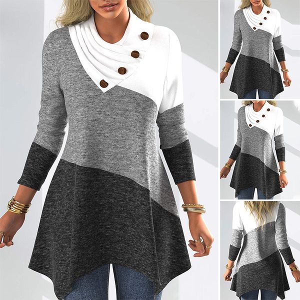 ❣🥇【S-3XL】Vestido de manga larga de algodón puro para mujer, otoño e invierno, 2023, 3871111 
