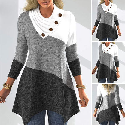 ❣🥇【S-3XL】Vestido de manga larga de algodón puro para mujer, otoño e invierno, 2023, 3871111 