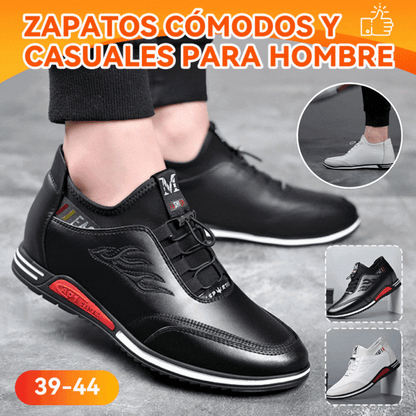 🔥👞 Modelo más vendido con 40% de descuento – Nuevos zapatos de cuero casuales para hombre 2026, con aumento de altura y máxima comodidad