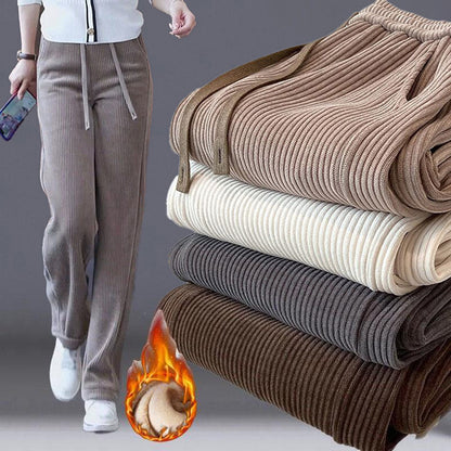 🔥【Kupi enega in drugega dobiš brezplačno】👖Nove široke flis hlače za prosti čas, zelo udobne za nošenje.