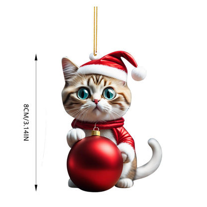 🔥🐈【Compra 10 y llévate 10 gratis】🎄10 piezas😻 Adornos navideños de gatitos. Adornos colgantes de gato - 3816870 