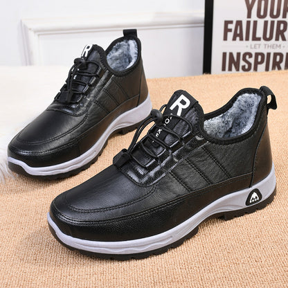 👟【39-44】Zapatillas de hombre, forro de algodón suave, suela blanda, impermeable y antideslizante