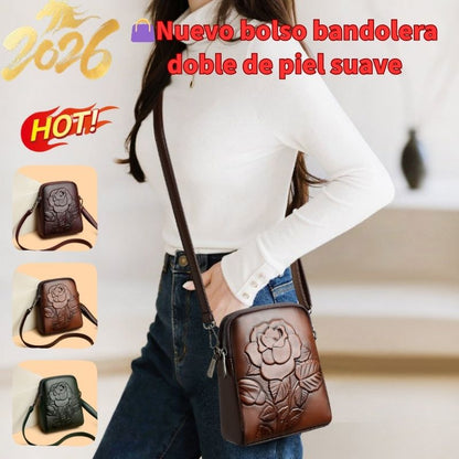 👜 Bolso bandolera/de hombro de piel suave de doble capa – Nuevo modelo 2026