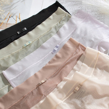 🩲🔥Hit proizvod -50% popusta 【pakiranje 6 kom】Ženske gaćice od ledene svile s visokim strukom, plus size