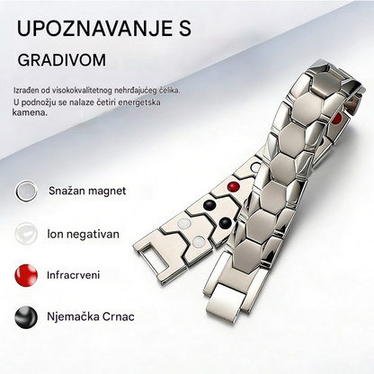 Kupi 1, dobi 1 gratis ✨✨ Muška magnetska narukvica od legure + šesterokutni dizajn - Odvojiva magnetska narukvica - Plaćanje pouzećem