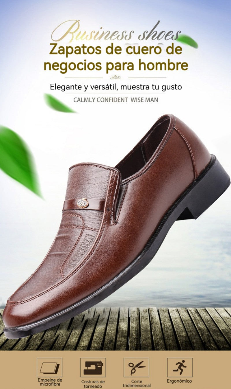 👞Otoño 2026, los nuevos zapatos de negocios de cuero para hombre son suaves y cómodos.