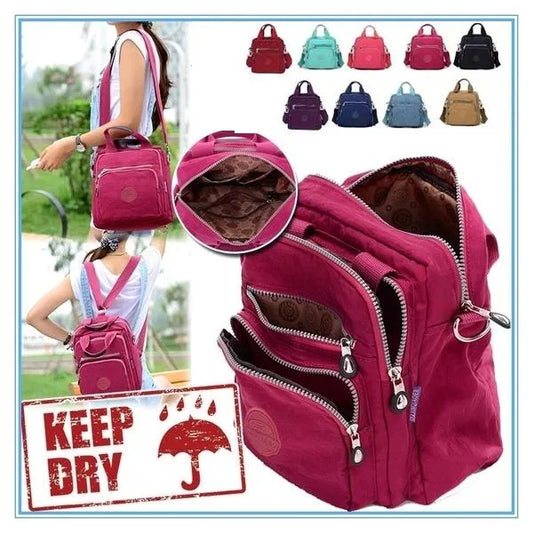 🔥👜【Vremenski ograničena ponuda: 50% popusta!!】🎒2025 Novi ženski najlonski ruksak s dvostrukim patentnim zatvaračem, torba za rame velikog kapaciteta