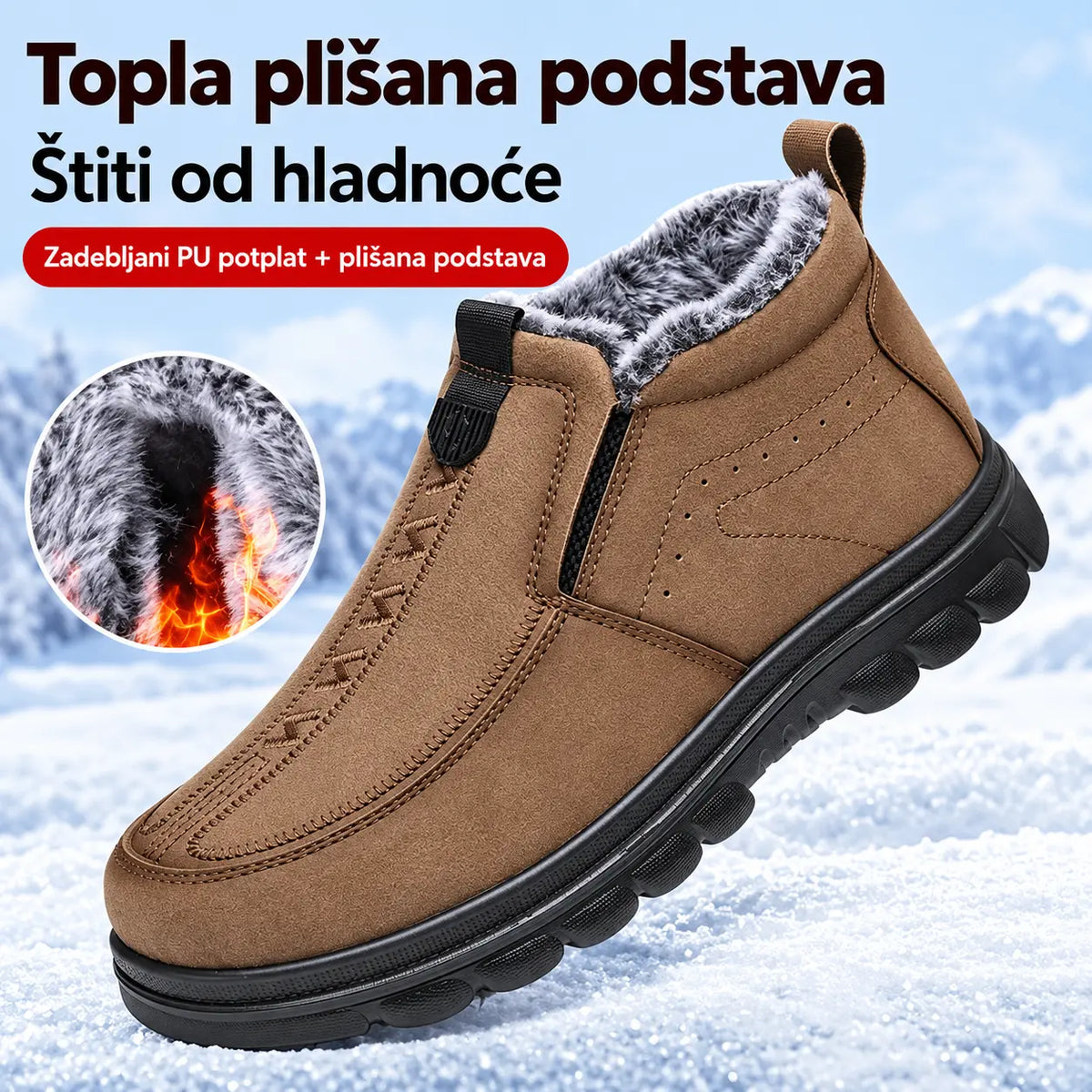 [Veličine 39-47] Nove zimske muške tople ležerne pamučne čizme, okruglog dizajna s vrhom, tople i udobne, neklizajuće i izdržljive.