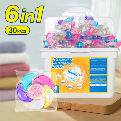 ✨👚【100 komada】【35% popusta】✨ Iznimno velika 6 u 1 mirisna kuglica za pranje rublja, za uklanjanje mrlja, ostavljanje mirisa, zaglađivanje i uklanjanje grinja i bakterija-3778680
