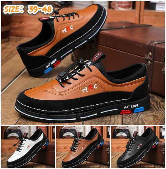 Último día con 50% de descuento 🔥 [39-48] Los zapatos casuales de negocios para hombre están hechos de cuero impermeable y resistente a las manchas con una suela suave para un uso cómodo.