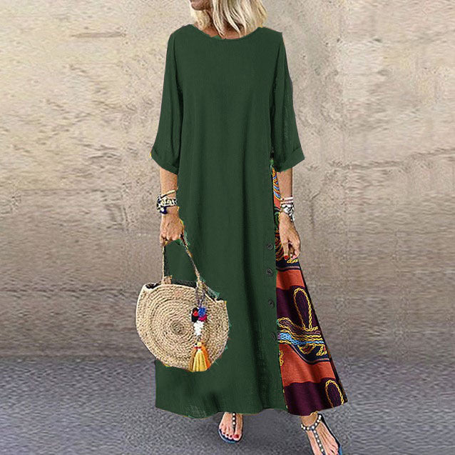 🌾♥[M-5XL] Nuevo vestido retro de lino de verano: suave y agradable para la piel. 