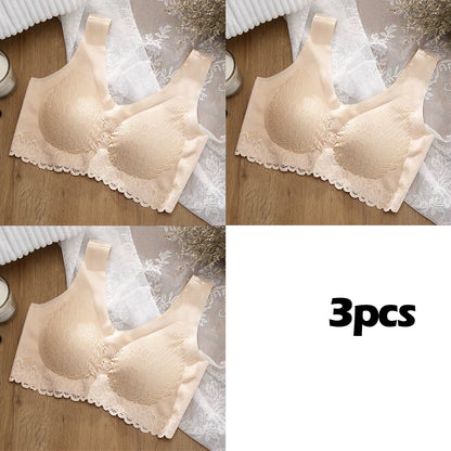 👙【Conjunto de 3 piezas】Sujetador de encaje cómodo nuevo y mejorado, adecuado para tallas grandes (49% de descuento)