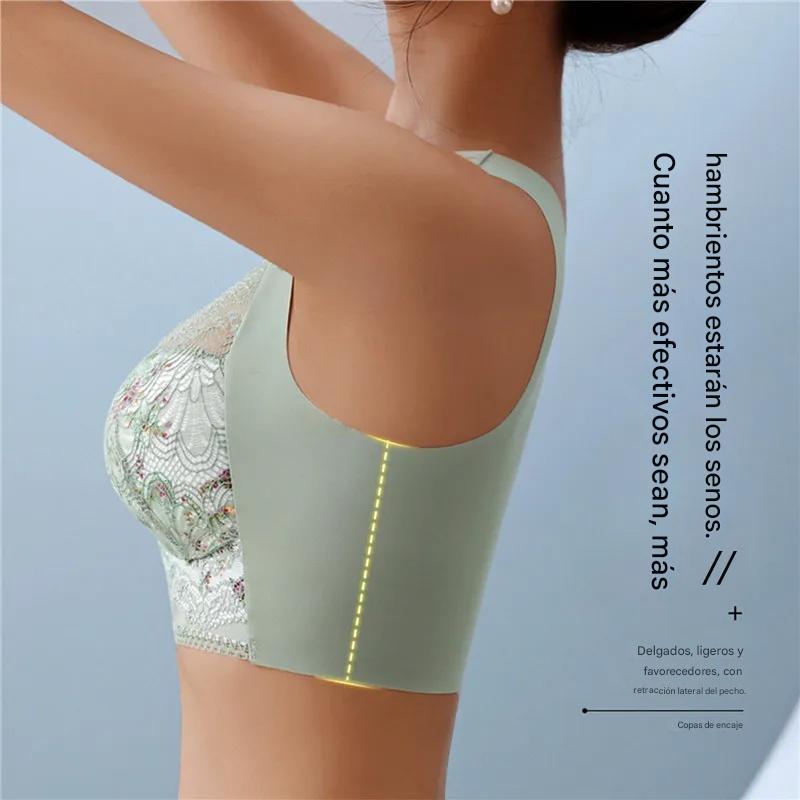 ✨Nueva promoción al 45%✨ 🎁Sujetador de seda helada sin costuras, talla grande, transpirable y ajustable 【40kg-100kg】