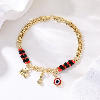 📿 VREMENSKI OGRANIČENA PONUDA: 50% POPUSTA! 🌀 Boho narukvica s privjescima i sretnim slonom: simbolični privjesci, podesivi rez, pozlaćeni i 7 stilova ✨