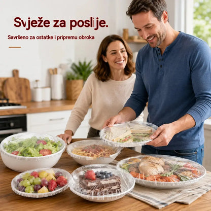 [200 listova] Prozirna prozirna folija za jednokratnu upotrebu, pogodna za posude i hranu. Savršeno prianja, izvrsno brtvljenje, jednostavno za korištenje. ✅ Plaćanje pouzećem.