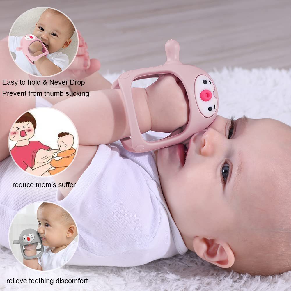💝👼Silikonska glodalica za bebe od 0 do 12 mjeseci, 🍼Duda za ruke za dojenje