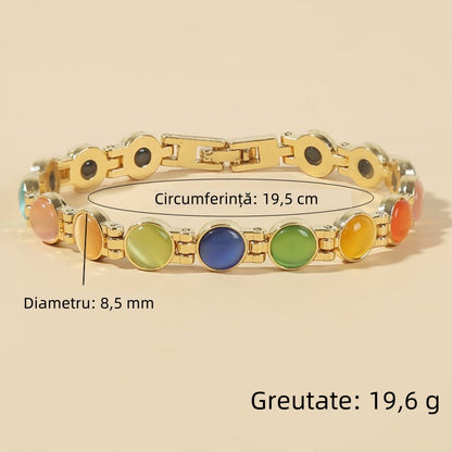✨💎【Kupite 1, dobijte 1 gratis】Elegantna magnetska narukvica sa zlatnim kamenom mačkasto oko