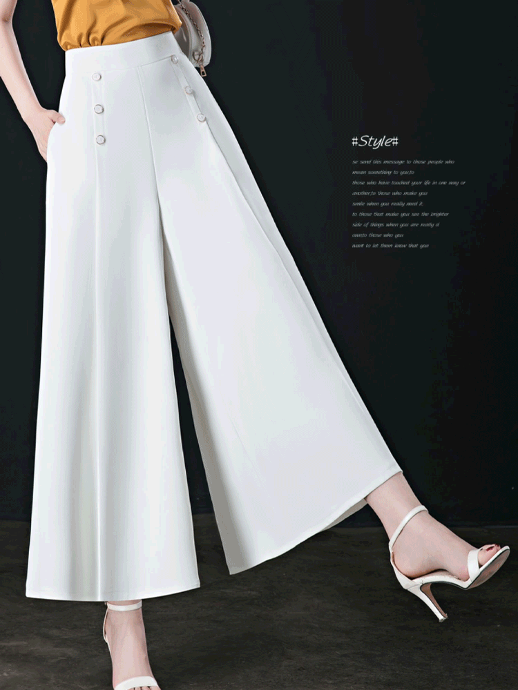 👑Ljetna promocija 41% popusta【M-5XL】Ženska modna visoka struk široka suknja s padom