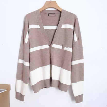 🐏🔥【S-5XL】【Dzianina + spodnie】✨🎉 Stylowy dwuczęściowy komplet z dzianiny w blokach kolorów