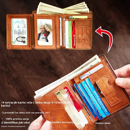 Kupite 1 in dobite 1 gratis! 👝✨ Nova moška protikradna denarnica iz pravega usnja