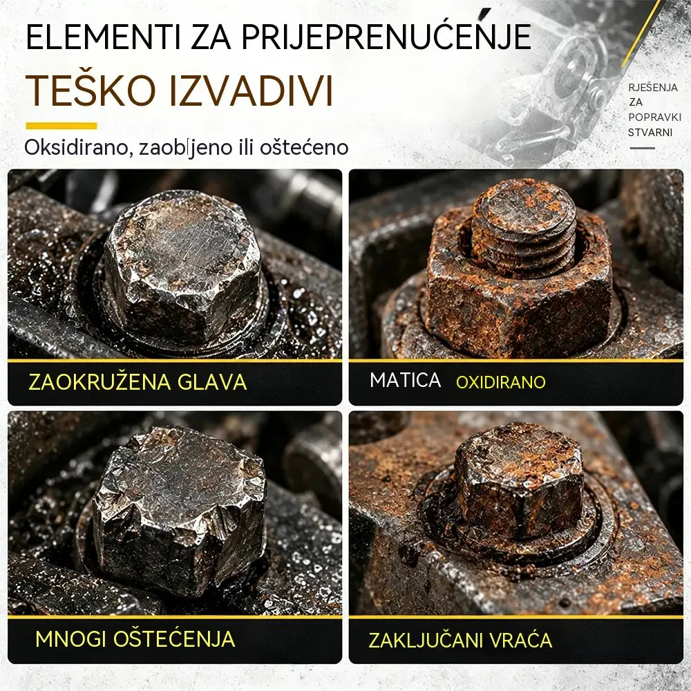 🔧 Set od 14 nasadnih ključeva za matice i vijke | Nasadni ključevi s protukliznim utorima za zahrđale, oštećene ili ogoljeli vijke