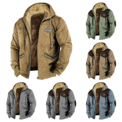 👍🧥[M-5XL] Chaqueta holgada de terciopelo grueso para hombre, otoño e invierno