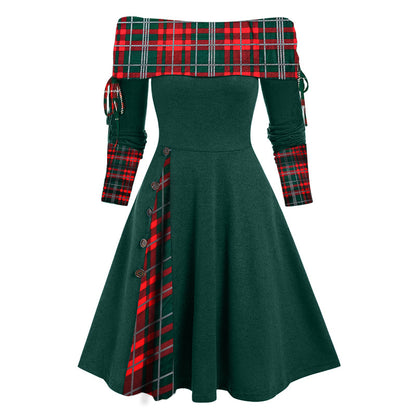👗2025 jesensko-zimska nova moda jedno-ramena haljina s dugim rukavima【S-3XL】iskoristite 50% popusta 👗✨