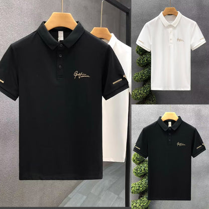👔【Compra uno, llévate otro gratis】【50-105 kg】Polo bordado con solapa para hombre del 2025. 