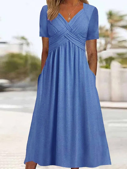 💥¡50% OFF!【S-5XL】Vestido retro de algodón, elegante y adelgazante
