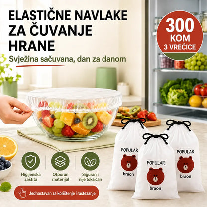 🔥 (300 komada) 🍽️ Ekstra velike debele antibakterijske plastične vrećice prehrambene kvalitete - Dobro pristaju - Dobro brtvljenje - Besplatna dostava