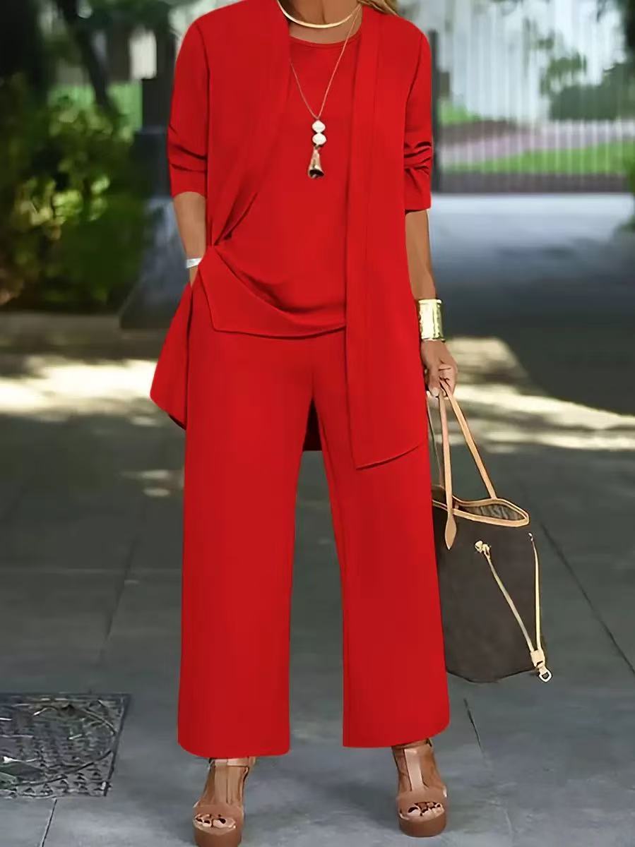 🧥【S-5XL】Elegantno žensko trodijelno odijelo širokog kroja🍂✅Plaćanje pouzećem dostupno
