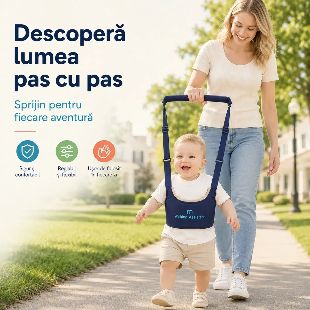 2-u-1 pojas za hodanje za bebe – prozračan, ergonomski i otporan na pad 👶🚼