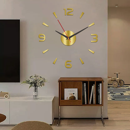 Reloj de pared acrílico luminoso 3D sin necesidad de taladrar (requiere montaje)