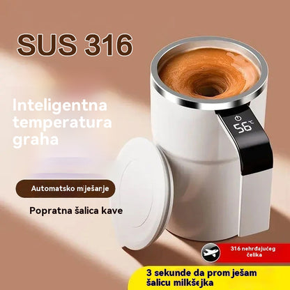 ☕❄️🌡️ Set šalica za kavu s mogućnošću ponovnog punjenja i automatskom magnetskom miješalicom 🔋⚡-