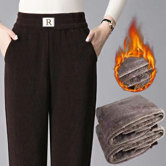 ❄️👖 Novo izdanje 50% popusta【S-3XL】2025 jesensko-zimske ženske baršunaste ležerne hlače visokog struka