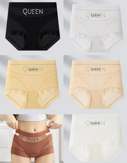 🔥🩲【Compra 3 y llévate 3 gratis】（6 piezas）Último día – 50% de descuento Bragas de talle alto antibacterianas con efecto vientre plano