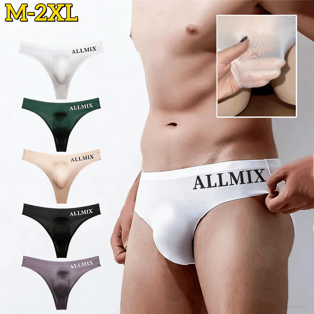 🩲[Pakiranje od 5] [M-2XL] Nove muške bešavne gaćice niskog struka od ledeno svile - [50-90 kg] - Plaćanje pouzećem