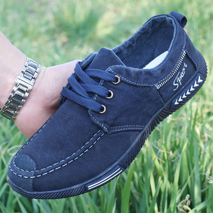 🔥【38-46】💥2024 nuevos zapatos de lona transpirables para hombre con suelas suaves 